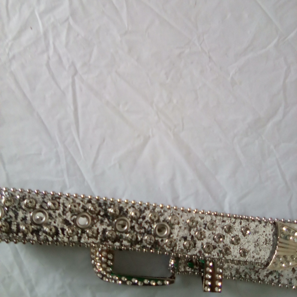 Sparkling Silver Belt 40" - Picture 7 of 8